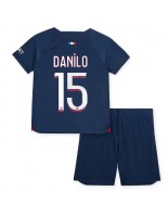 Paris Saint-Germain Danilo Pereira #15 Domácí dres pro děti 2023-24 Krátký Rukáv (+ trenýrky)